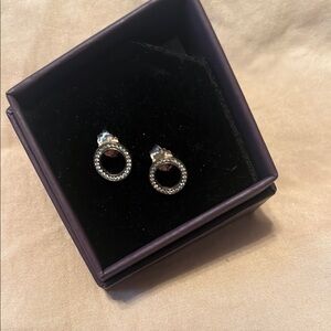 Pandora Silver Halo Stud Earrings